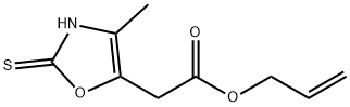 5-Oxazoleaceticacid,2,3-dihydro-4-methyl-2-thioxo-,2-propenylester(9CI) Struktur