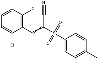 3-(2,6-dichlorophenyl)-2-((4-methylphenyl)sulfonyl)prop-2-enenitrile 化学構造式