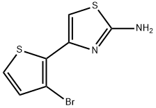 4-(3-溴噻吩-2-基)-1,3-噻唑-2-胺, 81216-90-2, 结构式