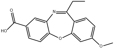 11-Ethyl-3-methoxydibenz[b,f][1,4]oxazepine-8-carboxylic acid Struktur