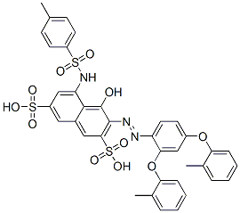 81241-67-0 3-[[2,4-bis(2-methylphenoxy)phenyl]azo]-4-hydroxy-5-[[(p-tolyl)sulphonyl]amino]naphthalene-2,7-disulphonic acid