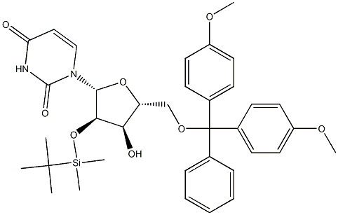 81246-80-2 1-((2R,3R,4R,5R)-5-((ビス(4-メトキシフェニル)(フェニル)メトキシ)メチル)-3-((TERT-ブチルジメチルシリル)オキシ)-4-ヒドロキシテトラヒドロフラン-2-イル)ピリミジン-2,4(1H,3H)-ジオン