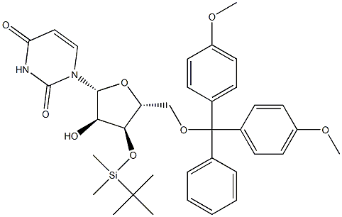 3'-DMTBS-5'-O-(4,4'-二甲氧基三苯甲基)-尿苷,81246-81-3,结构式