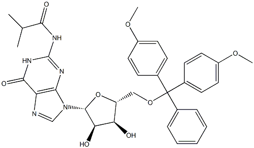 5'-O-DMTr-N2-isobutyrylguanosine 化学構造式