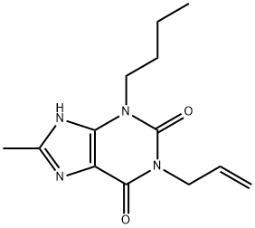 1-Allyl-3-butyl-8-methylxanthine 结构式