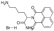 1H-Benz(de)isoquinoline-2(3H)-acetamide, alpha-(4-aminobutyl)-1,3-diox o-, monohydrobromide Structure