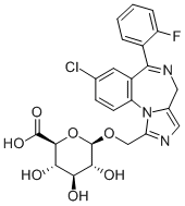 1'-HYDROXYMIDAZOLAM--D-GLUCURONIDE 化学構造式