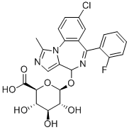 4-Hydroxymidazolam b-D-Glucuronide Structure