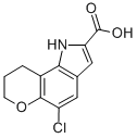 1,7,8,9-Tetrahydro-5-chloropyrano(2,3-g)indole-2-carboxylic acid Structure