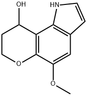 1,7,8,9-Tetrahydro-5-methoxypyrano(2,3-g)indol-9-ol,81258-10-8,结构式