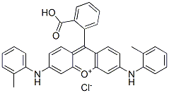 9-(2-carboxyphenyl)-3,6-bis[(o-tolyl)amino]xanthylium chloride,81263-05-0,结构式