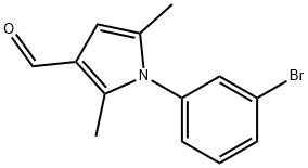 1-(3-溴苯基)-2,5-二甲基-1H-吡咯-3-甲醛, 812642-64-1, 结构式