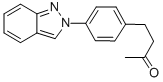 2-Butanone, 4-(4-(2H-indazol-2-yl)phenyl)- Struktur