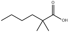 2,2-ジメチルヘキサン酸 化学構造式