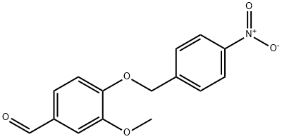 3-METHOXY-4-(P-NITROBENZYLOXY)BENZALDEHYDE 化学構造式