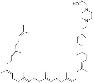 81331-12-6 1-Piperazineethanol, 4-(3,7,11,15,19,23,27,31,35-nonamethyl-2,6,10,14, 18,22,26,30,34-hexatriacontanonaenyl)-, (all-E)-