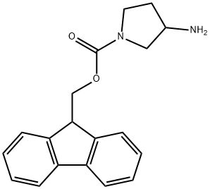 1-N-FMOC-3-AMINOPYRROLIDINE 化学構造式