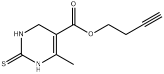 5-Pyrimidinecarboxylicacid,1,2,3,6-tetrahydro-4-methyl-2-thioxo-,3-butynylester(9CI) 结构式
