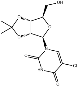 5-Chloro-2',3'-O-isopropylidene-D-uridine 化学構造式