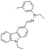 9-ETHYL-3-[N-ETHYL-N-(M-TOLYL)HYDRAZONOMETHYL]CARBAZOLE Structure