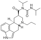 (8-beta)-N-(1-Methylethyl)-N-(((1-methylethyl)amino)carbonyl)-6-propyl ergoline-8-carboxamide 结构式