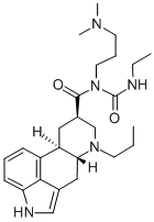 N-(3-(Dimethylamino)propyl)-N-((ethylamino)carbonyl)-6-n-propylergolin e-8-beta-carboxamide Structure