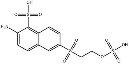 6-beta-乙基砜基硫酸酯-2-萘胺-1-磺酸,81417-89-2,结构式