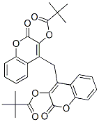 [4-[[3-(2,2-dimethylpropanoyloxy)-2-oxo-chromen-4-yl]methyl]-2-oxo-chr omen-3-yl] 2,2-dimethylpropanoate,81456-57-7,结构式