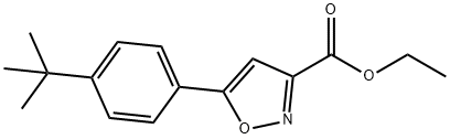 5-[4-(1,1-DIMETHYLETHYL)PHENYL]-3-ISOXAZOLECARBOXYLIC ACID ETHYL ESTER 结构式