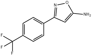5-アミノ-3-[4-(トリフルオロメチル)フェニル]イソオキサゾール 化学構造式