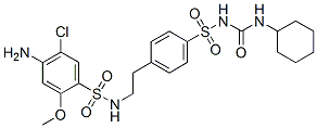 1-[4-[2-[(4-amino-5-chloro-2-methoxy-phenyl)sulfonylamino]ethyl]phenyl ]sulfonyl-3-cyclohexyl-urea|