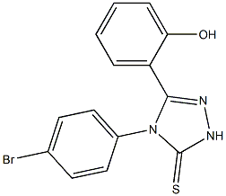 2-(4-(4-溴苯基)-5-巯基-4H-1,2,4-三唑-3-基)苯酚, 81518-27-6                                        , 结构式