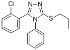 3-(2-Chlorophenyl)-4-phenyl-5-(propylthio)-4H-1,2,4-triazole,81518-32-3,结构式