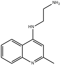 (2-アミノエチル)(2-メチル-4-キノリニル)アミン 化学構造式