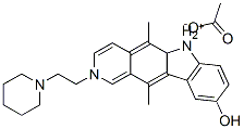 9-hydroxy-5,11-dimethyl-2-[2-(piperidyl)ethyl]-6H-pyrido[4,3-b]carbazolium acetate 结构式