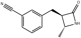 Benzonitrile, 3-[[(2R,3R)-2-methyl-4-oxo-3-azetidinyl]methyl]- (9CI) 结构式