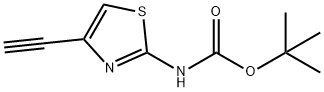 (4-乙炔基噻唑-2-基)氨基甲酸叔丁酯 结构式