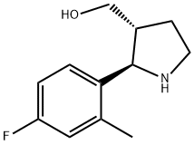 3-Pyrrolidinemethanol,2-(4-fluoro-2-methylphenyl)-,(2R,3R)-(9CI)|