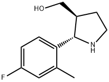 3-Pyrrolidinemethanol,2-(4-fluoro-2-methylphenyl)-,(2S,3S)-(9CI) Structure