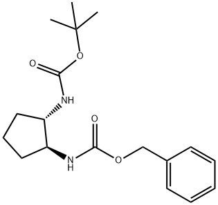 ((1S,2S)-环戊烷-1,2-二基)二氨基甲酸叔丁苄酯 结构式
