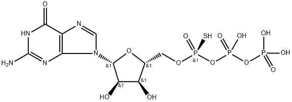 GUANOSINE-5'-O-(1-THIOTRIPHOSPHATE), RP-ISOMER SODIUM SALT 化学構造式