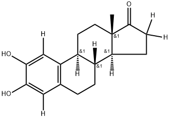 2-ヒドロキシエストロン-1,4,16,16-D4 化学構造式