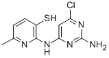 3-Pyridinethiol, 2-((2-amino-4-chloro-6-pyrimidinyl)amino)-6-methyl- Structure