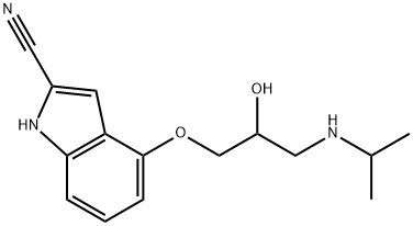 (-)-CYANOPINDOLOL HEMIFUMARATE,81608-27-7,结构式