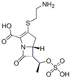 (5R,6R)-3-[(2-アミノエチル)チオ]-6-[(S)-1-スルホオキシエチル]-7-オキソ-1-アザビシクロ[3.2.0]ヘプタ-2-エン-2-カルボン酸 化学構造式