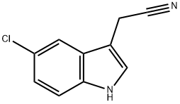 5-氯吲哚-3-乙腈 结构式