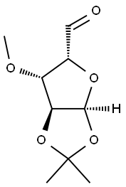 D-xylo-Pentodialdo-5,2-furanose, 3-O-methyl-4,5-O-(1-methylethylidene)-, (5S)- (9CI) Structure