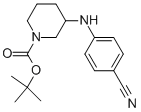 1-BOC-3-[(4-CYANOPHENYL)AMINO]-PIPERIDINE 化学構造式