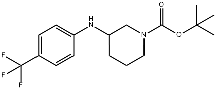 1-BOC-3-(4-TRIFLUOROMETHYL-PHENYLAMINO)-PIPERIDINE,816468-50-5,结构式