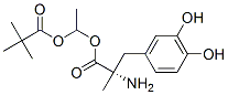 3-ヒドロキシ-α-メチル-L-チロシン1-(2,2-ジメチル-1-オキソプロポキシ)エチル 化学構造式